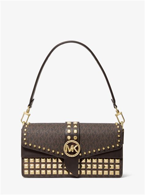 michael kors medium greenwich handbag|greenwich medium logo shoulder bag.